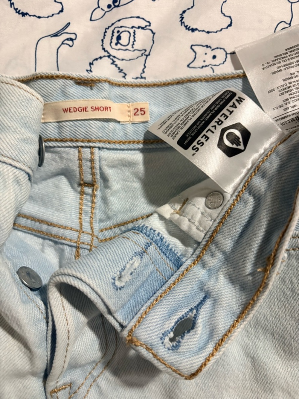 Levi's Light Blue Wedgie Short Jean Shorts